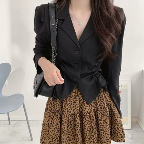 [오노마] ONM 결혼식 예쁜 셔링 조절 블라우스 데일리 여자 자켓