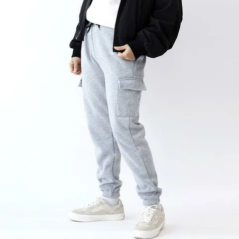 [오노마] ONM 여성 겨울 기모바지 카고 조거팬츠 밴딩 트레이닝팬츠