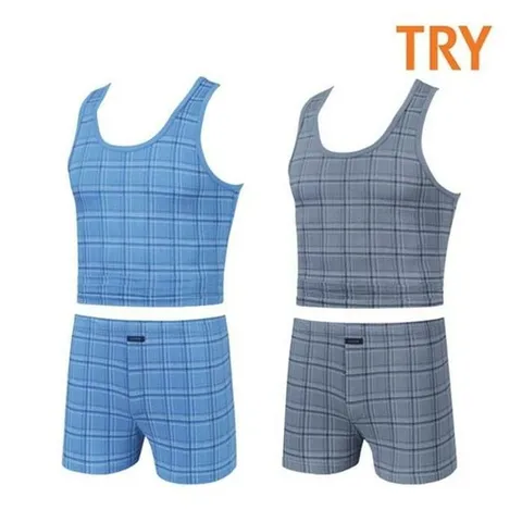 [라일리] Rly TRY 면100 퍼블릭 남성 트렁크팬티 런닝셔츠세트 택1