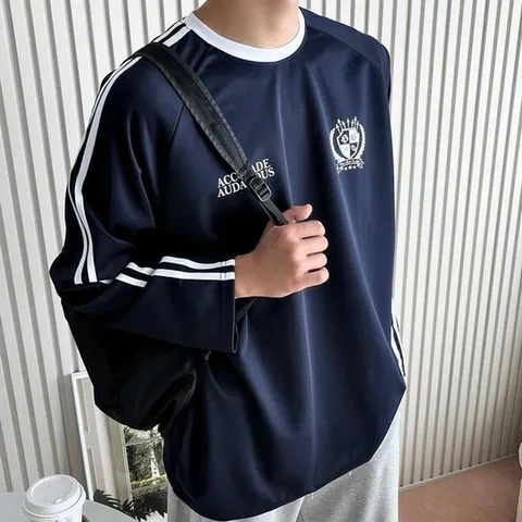 [라일리] Rly 남녀 트렌디 루즈핏 풋볼 져지 티셔츠 긴팔 공용