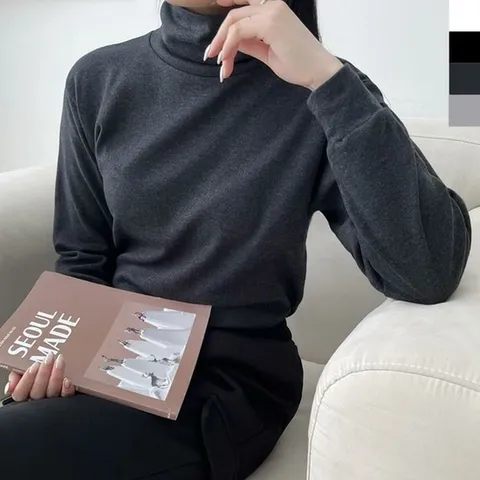 [오노마] ONM 목티 티셔츠 캐쥬얼 반팔티 티 터틀넥 기본티