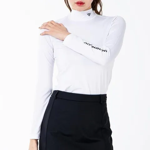 [오노마] ONM 반팔 목폴라 반팔티 기본티 여자 긴팔 반폴라 면스판