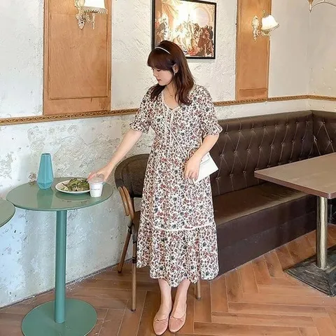 [오노마] ONM 러블리 플라워 롱 원피스 하객룩 데이트룩 여름옷