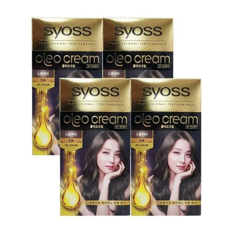 사이오스 올레오 골드라벨 새치커버 염색약 [3A 노블애쉬] 4개 Ss