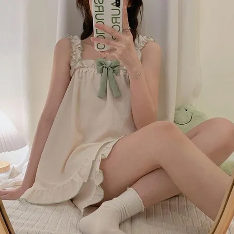프릴잠옷세트 리본 시원한 나시세트 홈웨어세트 여름