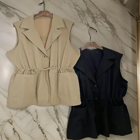 여자 힙커버 테일러드 허리조절 베스트