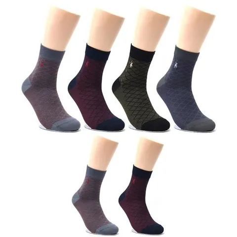 폴로나이즈 실켓면 남자양말 중목 6켤레 CM904호