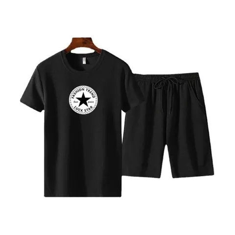 남성 아웃도어 Stars 프린팅 반팔 트레이닝 세트 TZ803