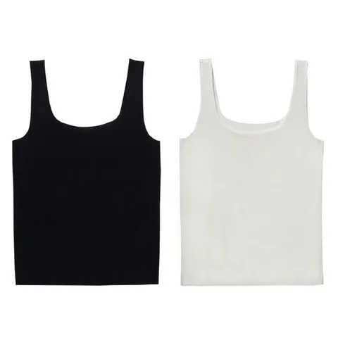 여자 스퀘어넥 니트 나시 정장 캐주얼 패션 이너티