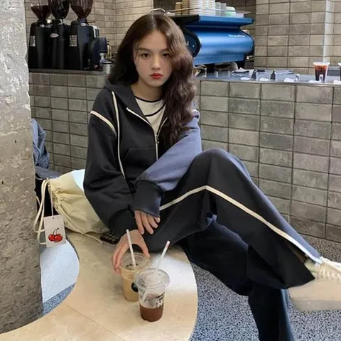 여성 트레이닝복 추리닝 상하 세트 집업