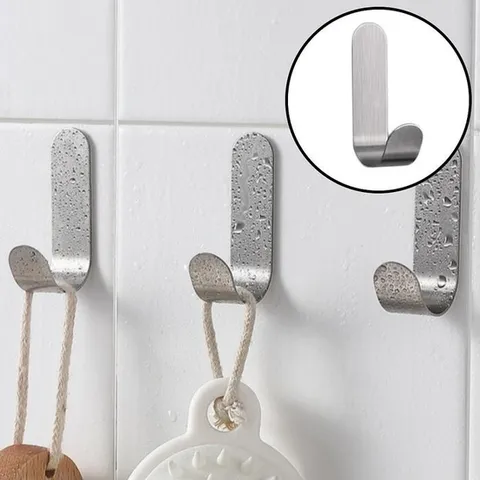 스텐 벽부착 접착 후크 걸이 마스크 고리 5개