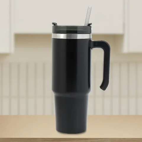 써머원 보온보냉 빨대 텀블러 자동차 보냉컵 블랙