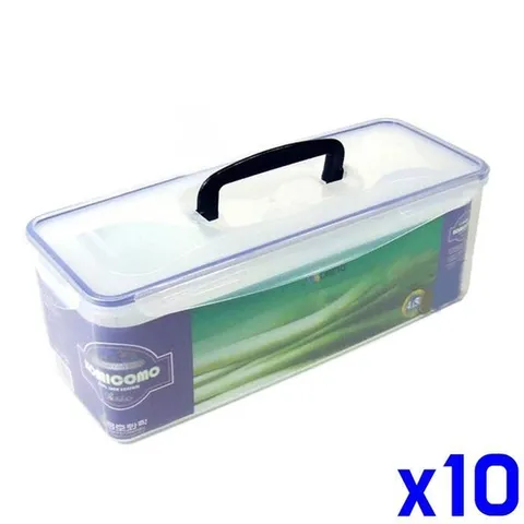 핸들 야채보관 밀폐용기 4.15L x10개 수납정리용품