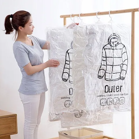 위생 방습 옷걸이형 진공 압축팩 Outer ZIP 입체형[YYH-WCODE]