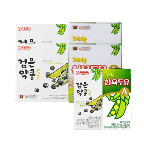 삼육두유 검은 약콩칼슘+삼육두유 고소한A 64팩(32팩+32팩)