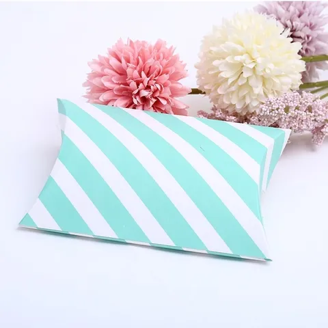 하늘색대 스트라이프 베개 선물상자 선물포장[YYH-WCODE]