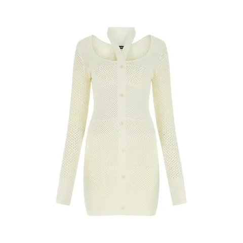 안드레아다모 여성 아이보리 Stretch 비스코스 미니 드레스 ADSS22DR06031474 0474 