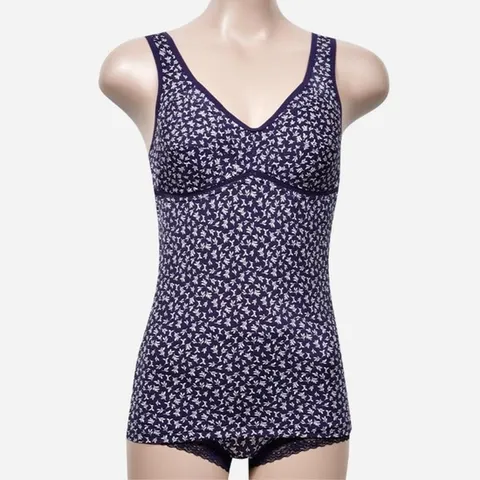 가슴조임없이 중년 잔잔한꽃무늬 런닝브라 팬티세트