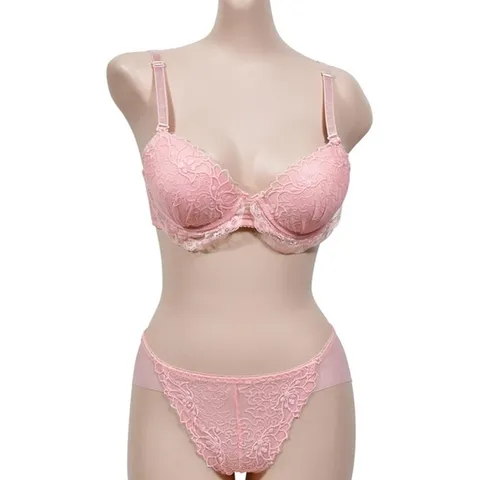 편안한착용감 레이스 D컵 브라팬티세트 편한속옷 깔끔