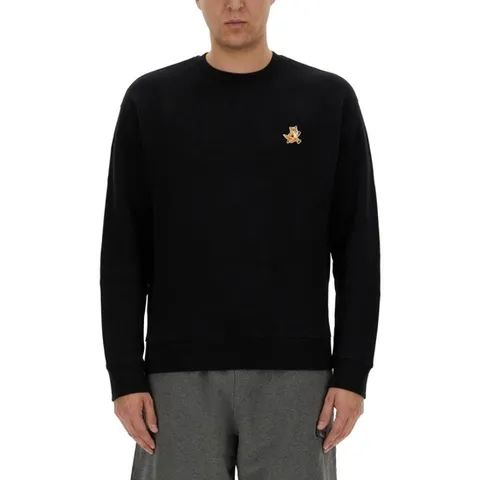 메종키츠네 남성 블랙 SPEEDY FOX 스웨트셔츠 MM00313KM0307P199 