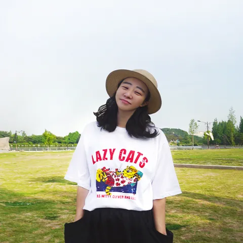 빈티지 일러스트 박시 반팔 라운드 티셔츠n0531