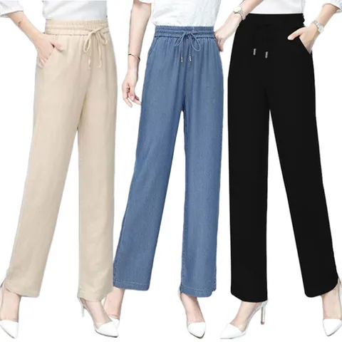 1+1 인견 팬츠 여성 세미 여름 바지