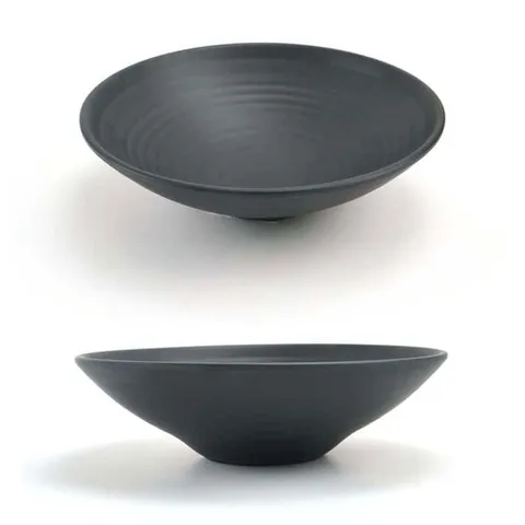 블랙 멜라민 한정식 샐러드볼 반찬그릇 24.9cm 9호[YYH-WCODE]