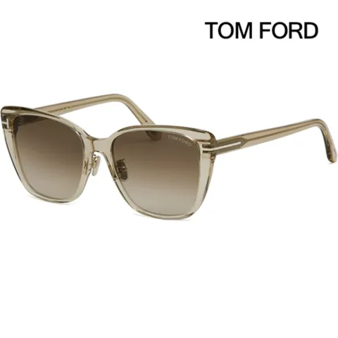 (룩플러스) 톰포드 선글라스 TF1056K 45F 투명 브라운 뿔테 명품 오버핏 캣아이 브라운 틴트