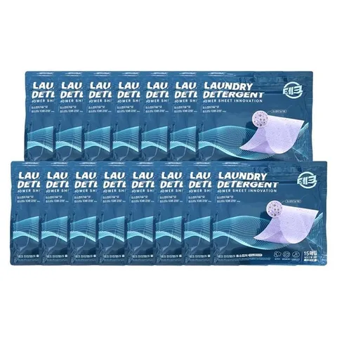 [ 테크 ] 엘지 한장빨래 시트세제 효소캡처 15매입 15개 라벤더향