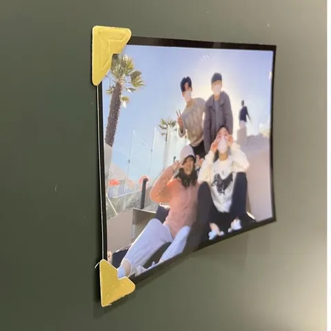 폴꾸 탑꾸 사진꾸미기 모서리스티커 골드