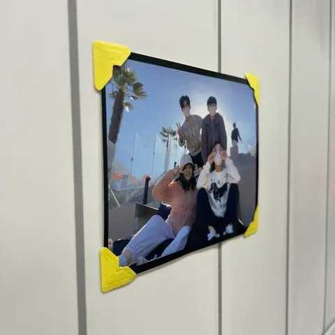 폴꾸 탑꾸 사진꾸미기 모서리스티커 옐로우