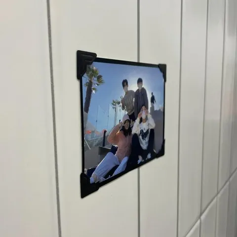 폴꾸 탑꾸 사진꾸미기 모서리스티커 블랙