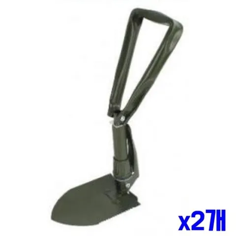 스틸 3단 접이식 아웃도어 삽 x2개묶음 곡괭이삽 야삽 (WF7E807)