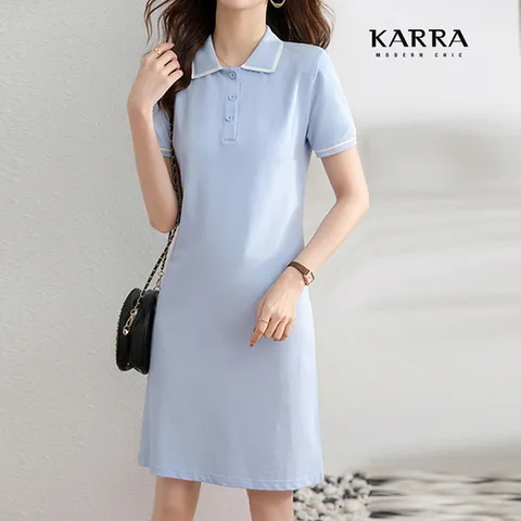 (카라) KARRA 라인배색피케이원피스_A3F0928
