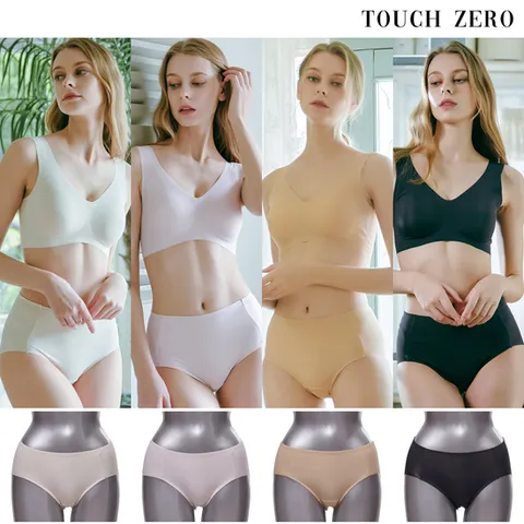 터치제로 흡한속건 퓨징 브라 프리컷 하이웨스트 팬티 세트 12종