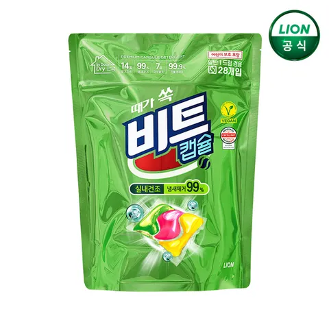 비트 실내건조 캡슐세제(일반/드럼 겸용) 28입  1팩