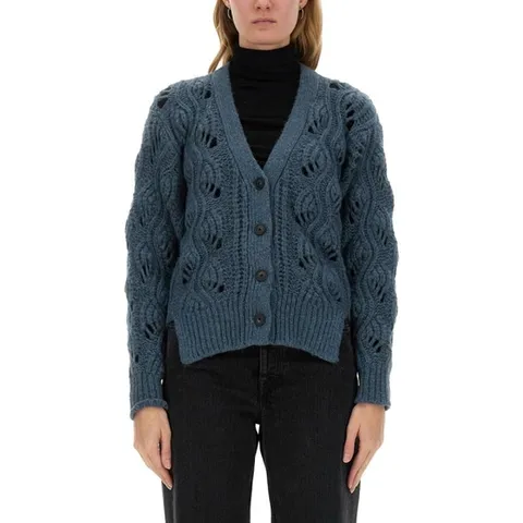 밀라숀 여성 블루 V넥 가디건 Y1004-K0102382 