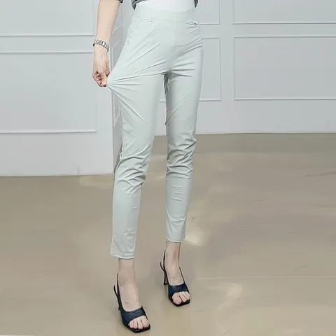 빅사이즈 여성 여름 쿨 스판 슬림핏 바지