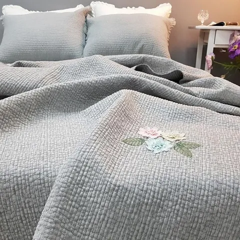 썸머킹 인견요로 워싱 피그먼트 누빔 이불 K