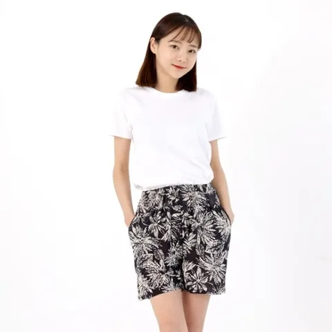 (서울양말) 여성 아이스 지퍼바지 3부 여름반바지 홈웨어 쿨팬츠