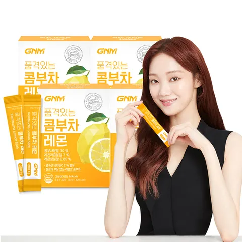 [총 120포] GNM 품격있는 콤부차 레몬 비타민C 유산균 분말 스틱 30포 X 4박스