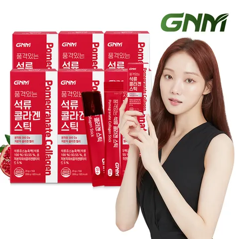 [300달톤]석류 콜라겐 젤리 스틱 6박스(총 90포) + 구미1봉 증정