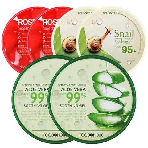 (1+1)푸드어홀릭 알로에/스네일/로즈워터 수딩젤 300ml 택1 /기획 보습 수딩겔