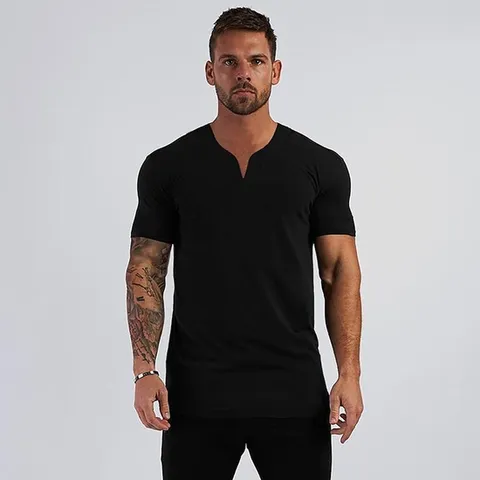 코튼 남성 반팔 티셔츠 머슬핏 면티 남자반팔티 (WE4C23B)