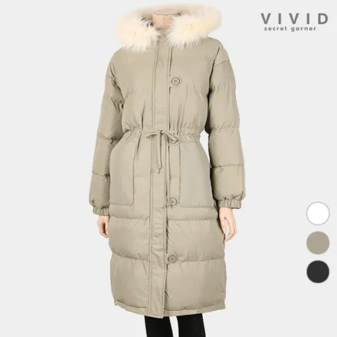 VIVID SG 폭스퍼 롱 패딩코트 VS047021