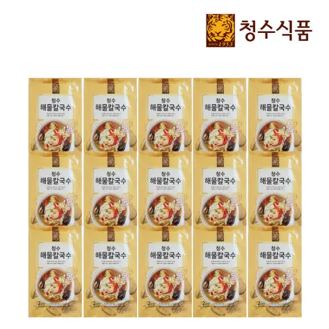 청수식품 해물 칼국수 220g 15개 (총 30인분)/박스판매