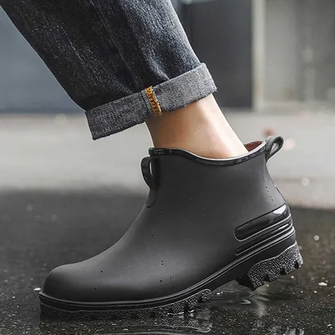 남자 때 부츠 장마철 비올 숏 데이트 룩 장화