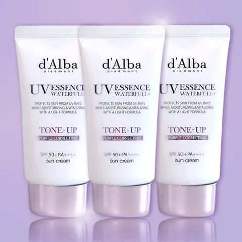 달바 워터풀 퍼플 톤업 선크림 비건 물광 50ml x 3개