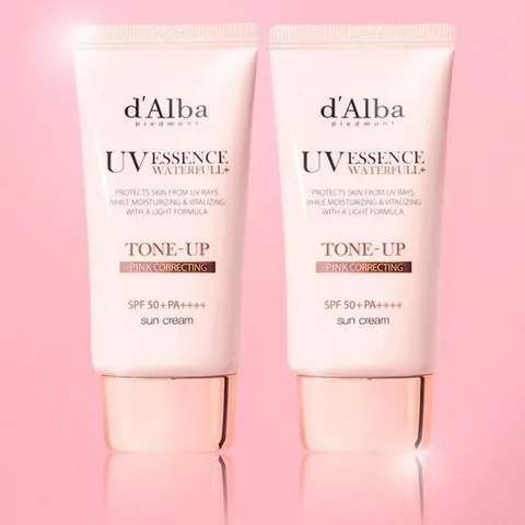 달바 워터풀 핑크 톤업 선크림 비건 물광 50ml x 2개