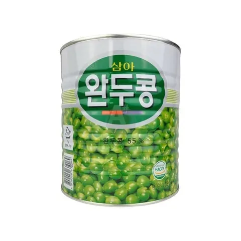 삼아씨에프 완두콩 3Kg 대용량 업소용 식자재 통조림콩 완두콩캔